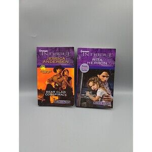 Lot of 2 Harlequin Intrigue Larger Print  Suspense Paperback Books 2011